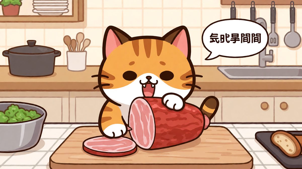 猫咪：我只是闻闻，绝对没有想吃！