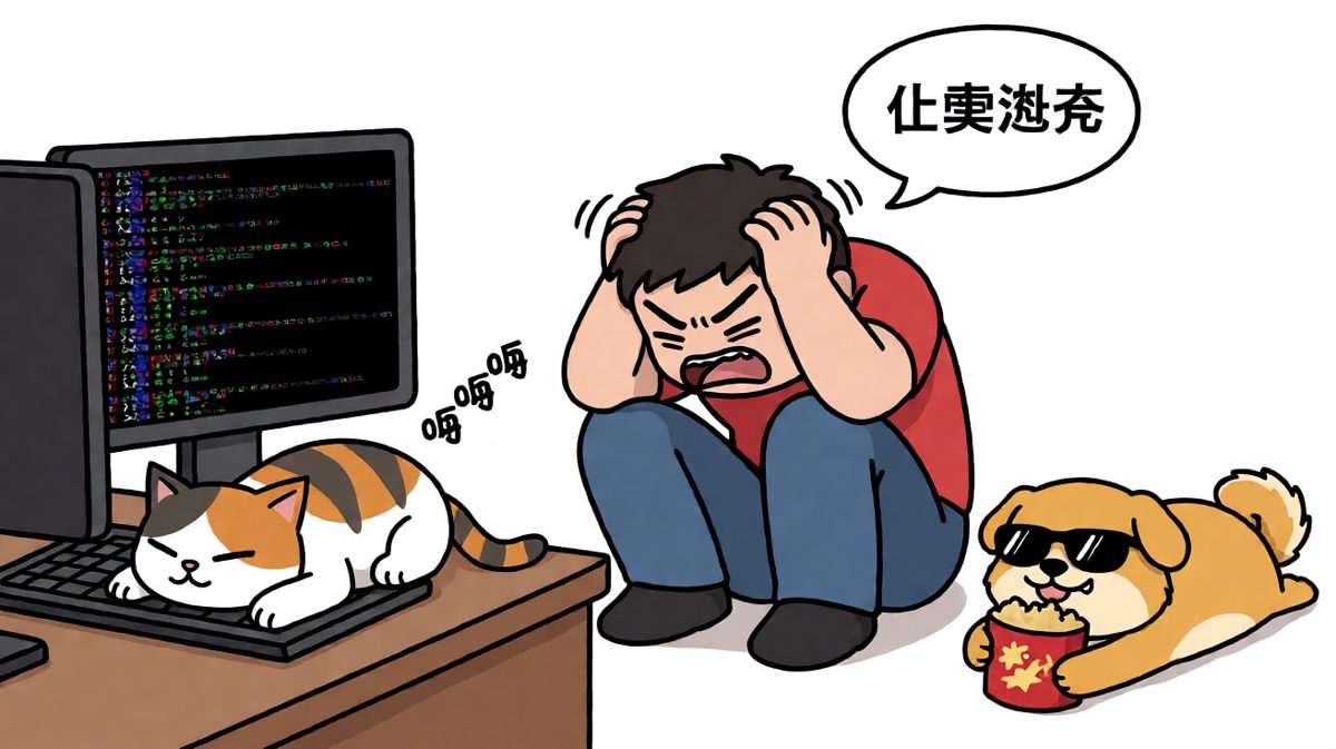 狗：别挣扎了，你家猫才是这个家的老板
