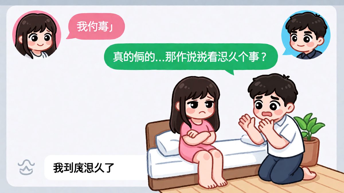 「我没事」的终极陷阱——男朋友被困在输入框里进退两难