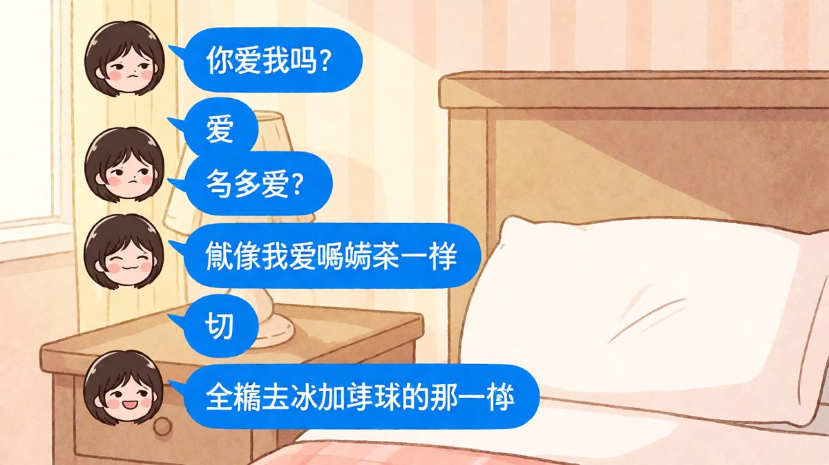 男生用奶茶比喻爱意，从敷衍到真情的神转折