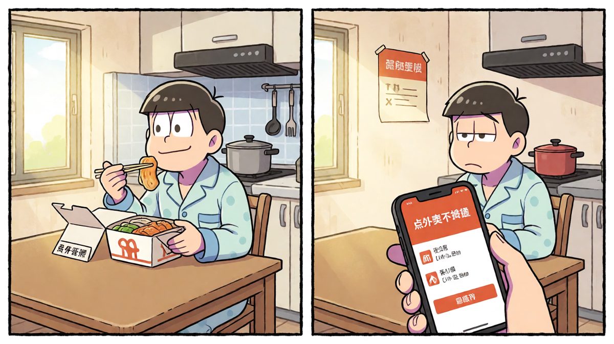 最终选择点外卖，还自我安慰健康生活