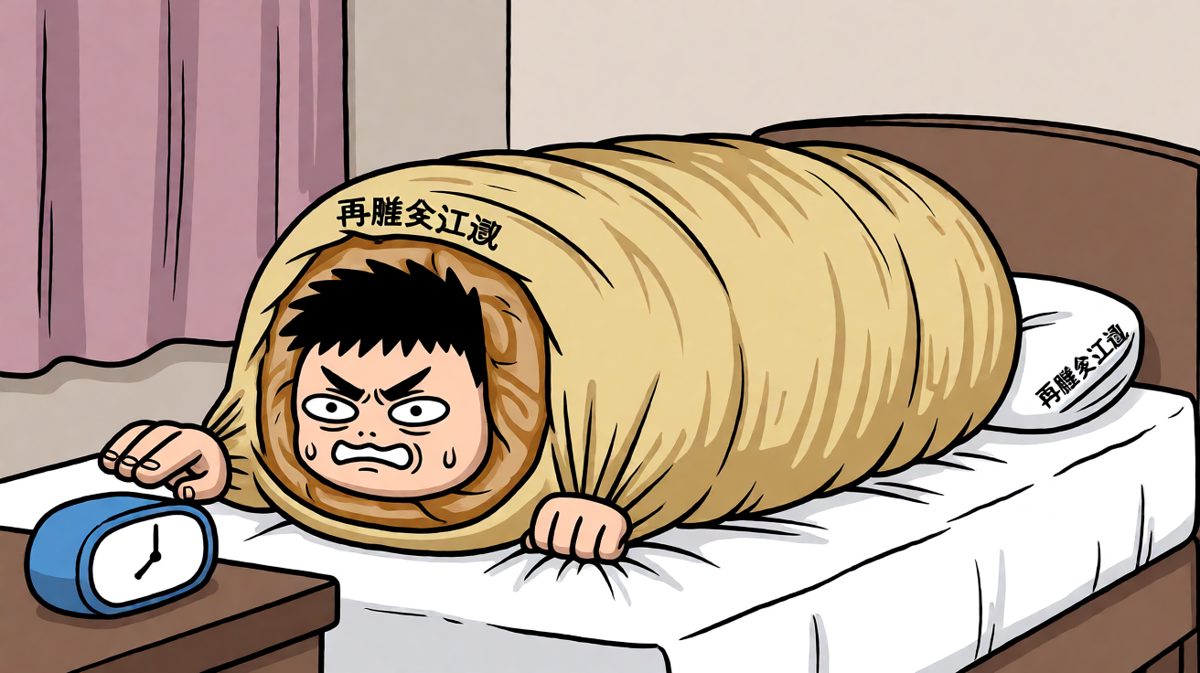 被子和床之间的拉锯战，谁赢还不一定。