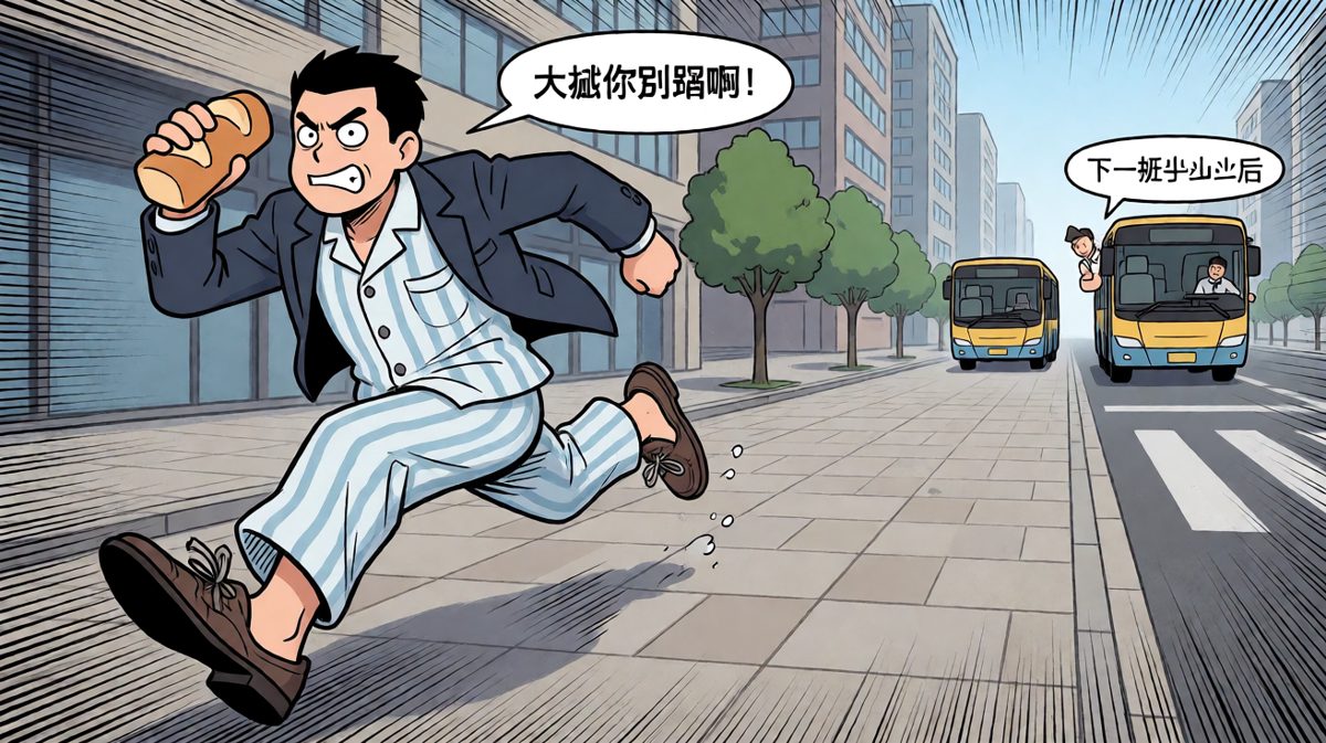 最终，他选择了一种更原始的通勤方式——跑。