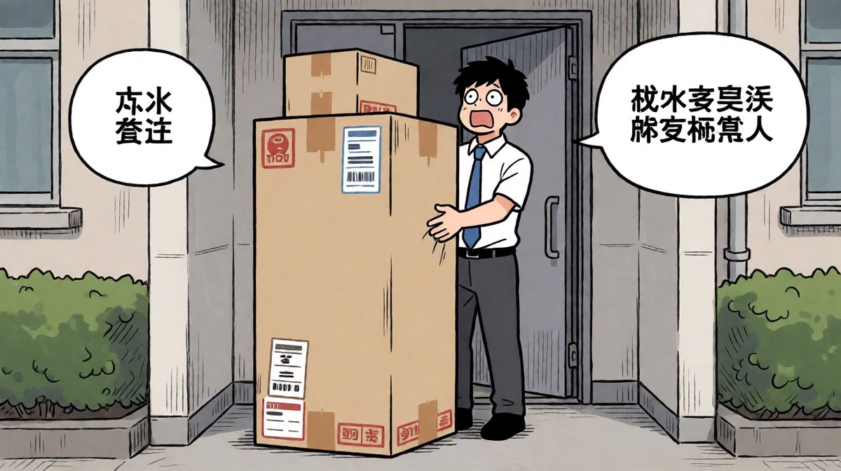 签收快递：好家伙，这箱子比我还高！