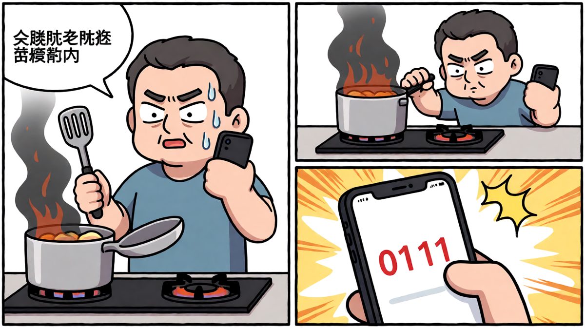 第二格：等等……这火怎么比手机里的大这么多？！