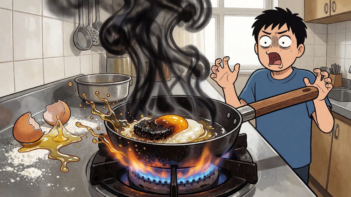 锅要着火了，情况不妙！