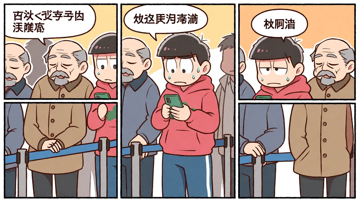 怎么还在排队……已经半小时了