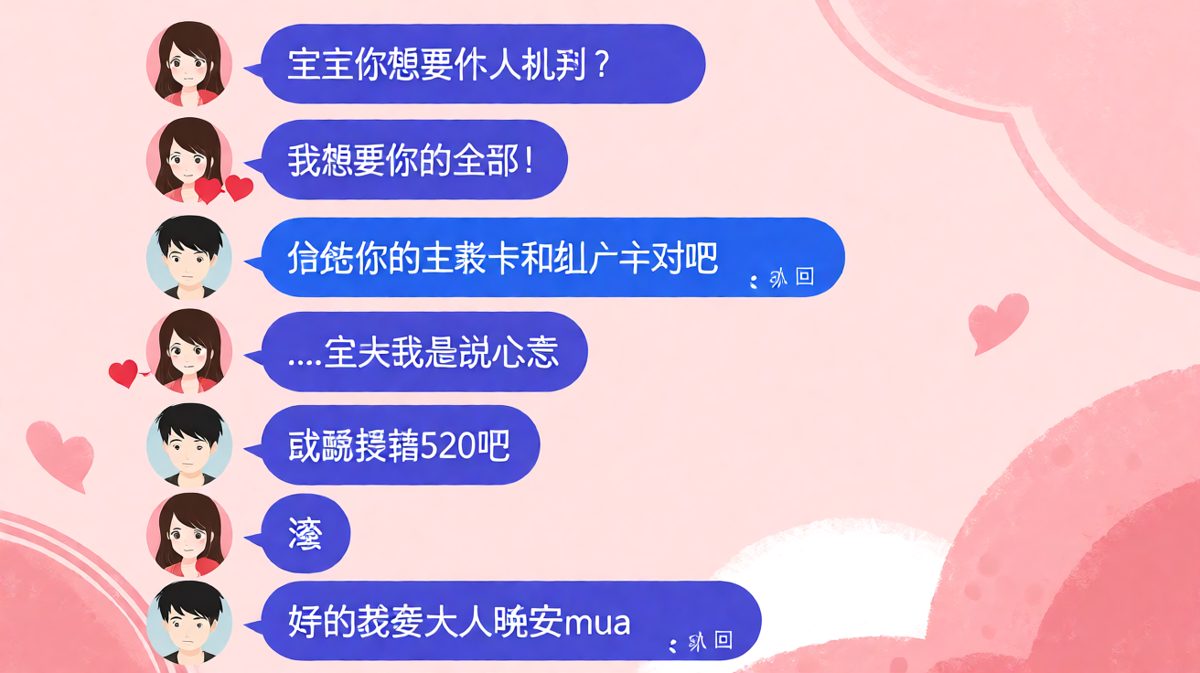 浪漫情话一转脸就变成讨钱了