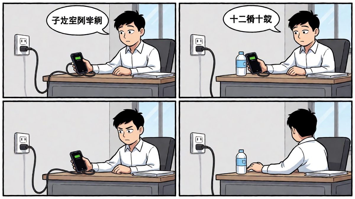 线太短够不着插座，眼睁睁看着电量归零