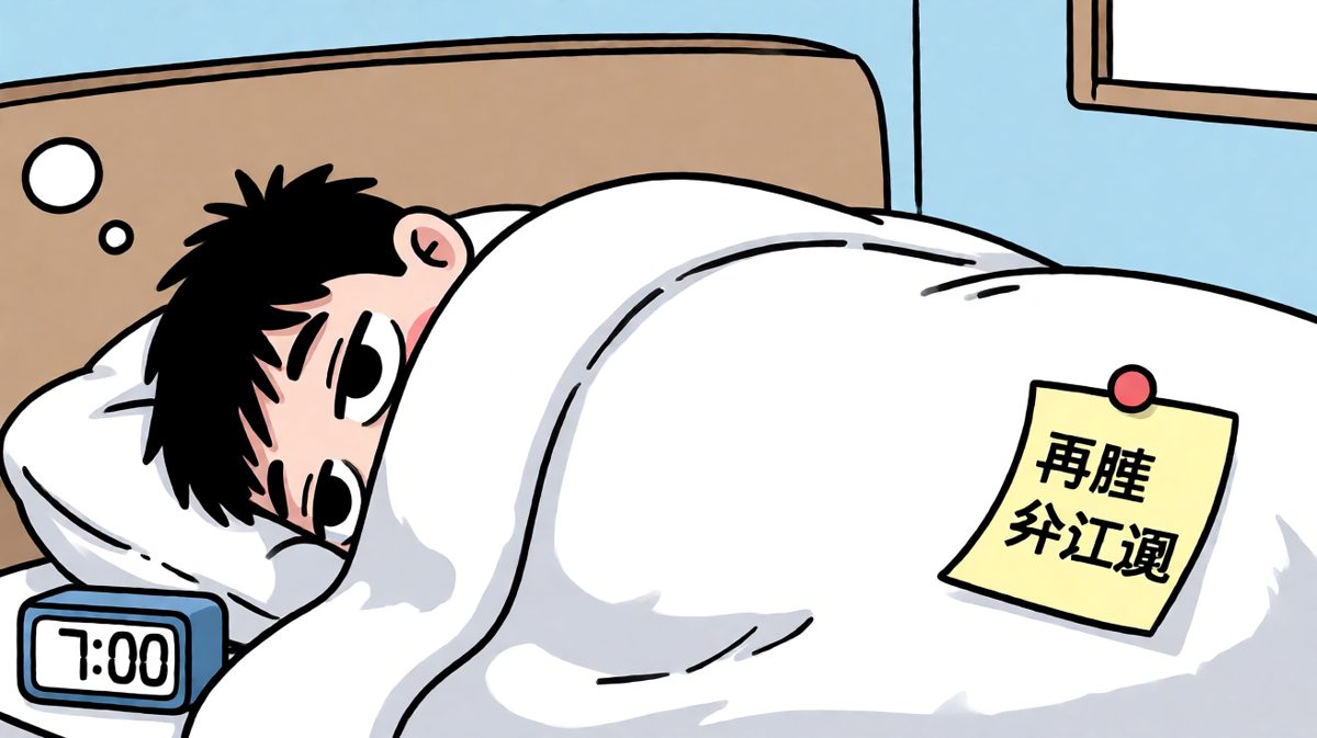 闹钟响了，但身体选择继续封印在被窝里。