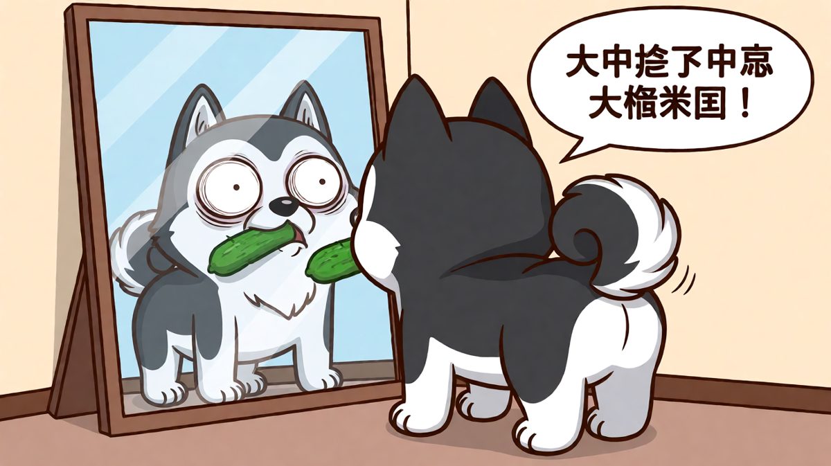 《镜中恐怖故事》——二哈：你是谁？为什么学我叼黄瓜？