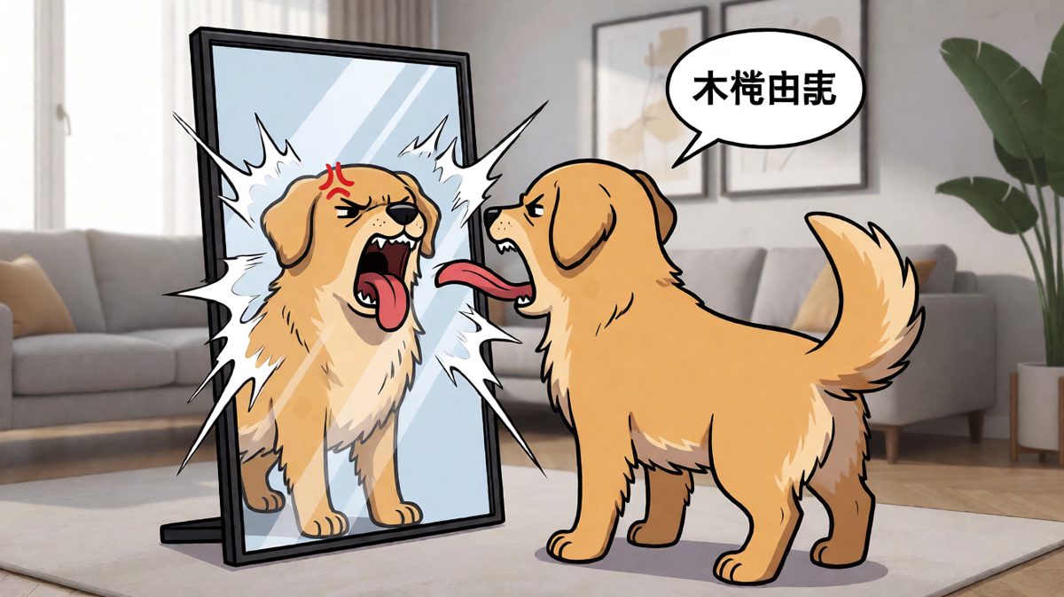 狗狗：外面那只狗到底是谁？！快给我滚出来！