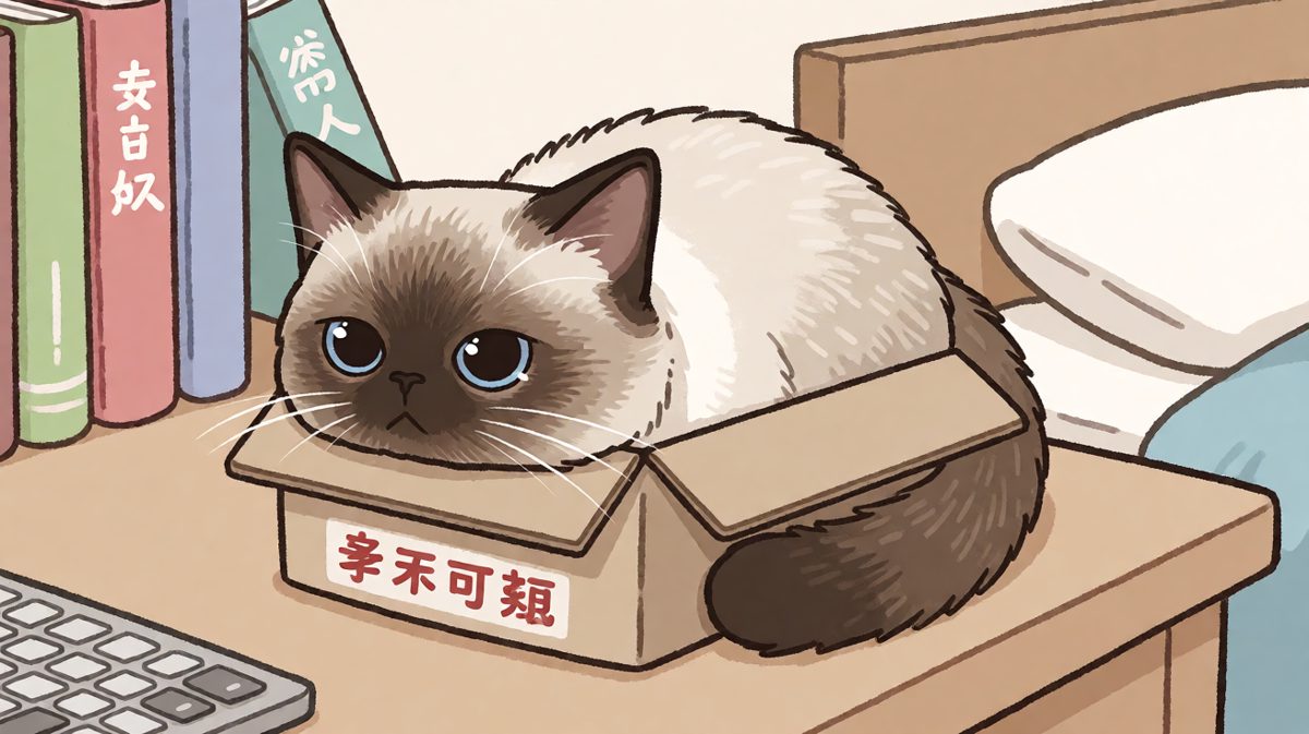 猫：虽然盒子很小，但本喵的尊严……好像也可以一起装进去