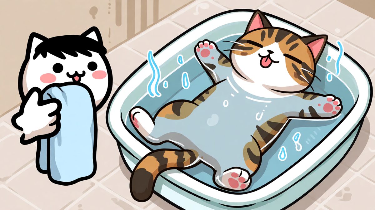 猫：我已经很配合了，为什么还要洗澡！