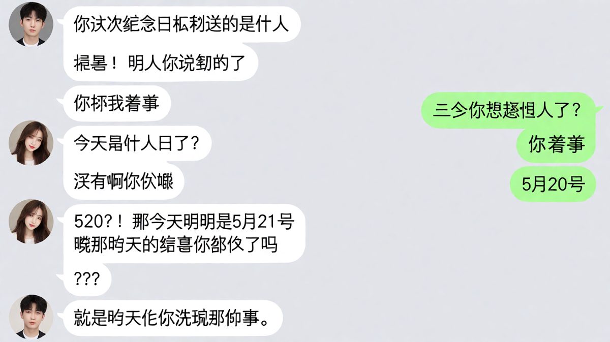 纪念日礼物是让你洗碗，跨天纪念服了