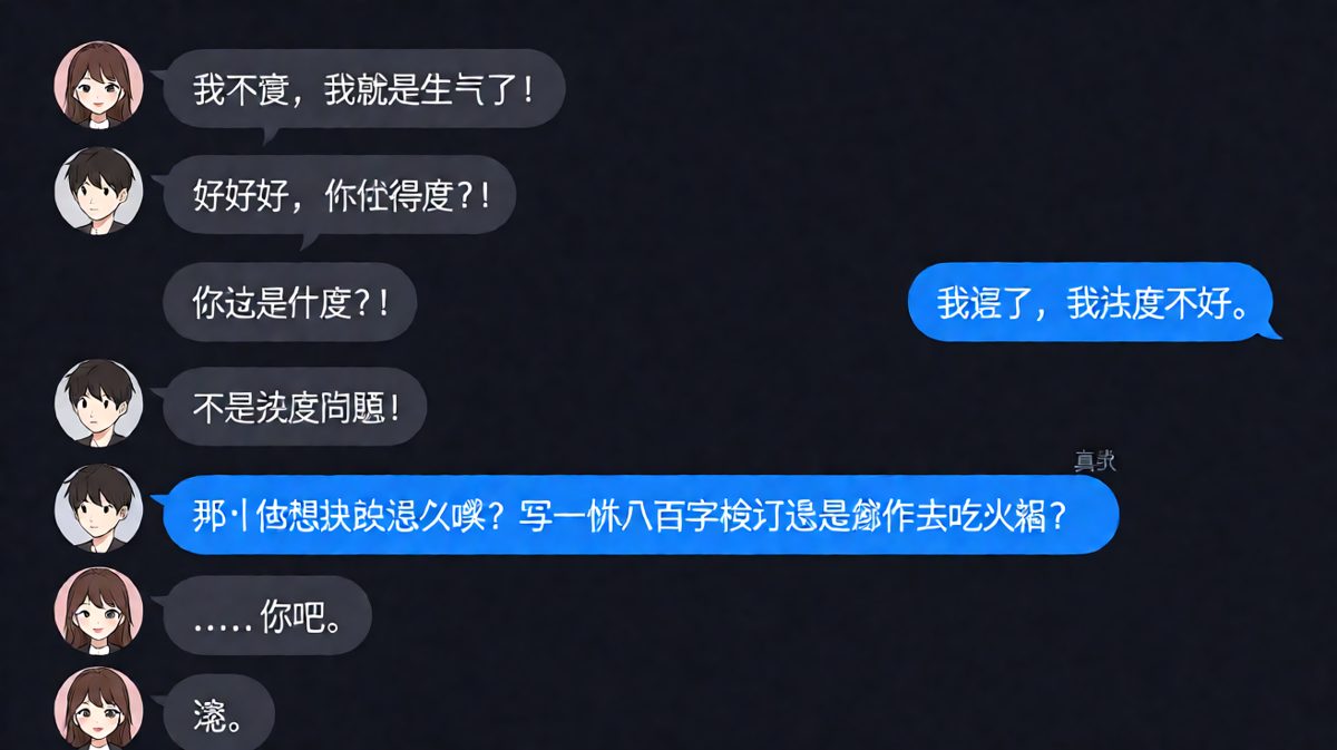 哄人失败教科书：越解释越惨