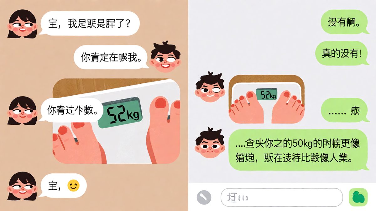 体重秤上的真相，一句玩笑差点让关系降到冰点
