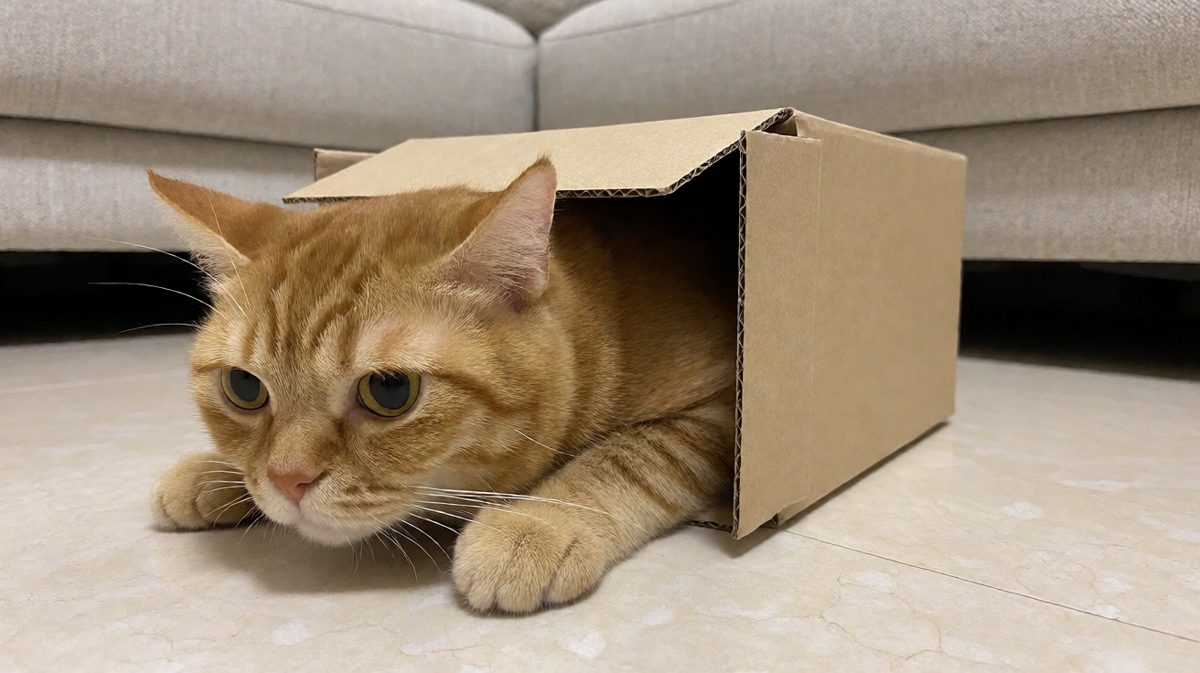 猫咪：只要我想，这箱子就是我的床！