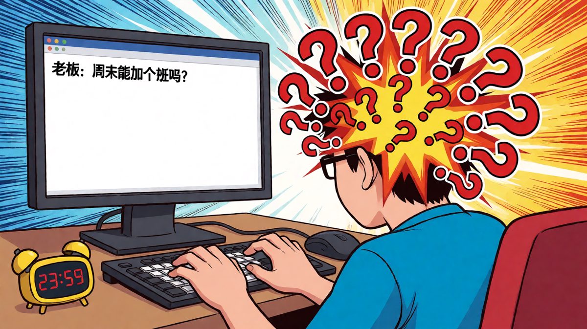 周五下午五点半收到加班通知时，我整个人都不好了。