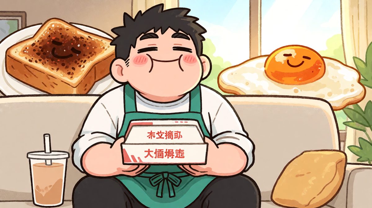 第4格：算了，还是点个外卖吧，减肥明天再说