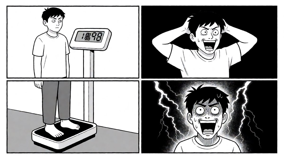 秤上数字让人生无可恋