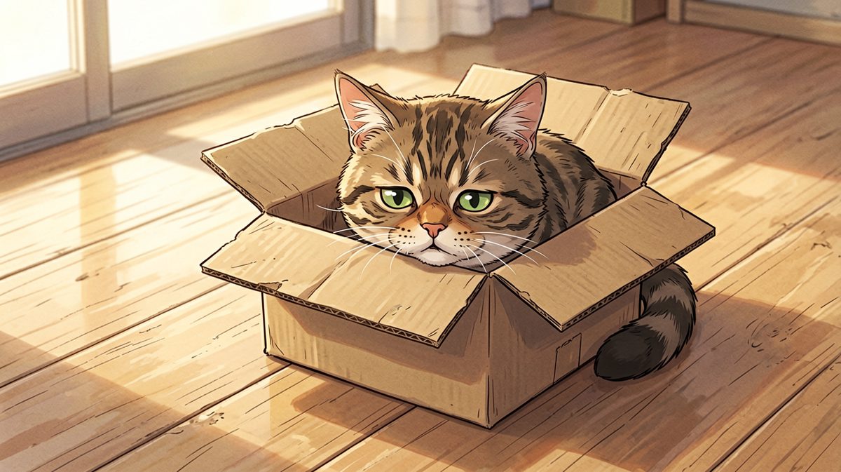 猫：盒子比我小？不，是我太大方了。