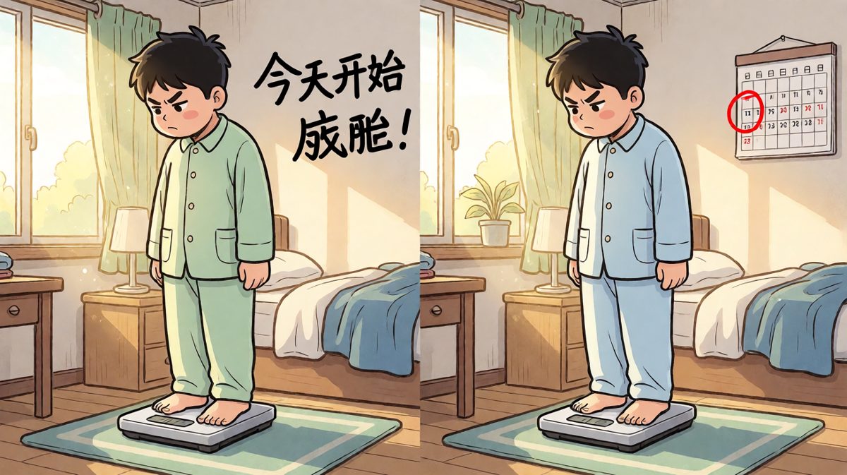 第一天，立下雄心壮志的减肥flag