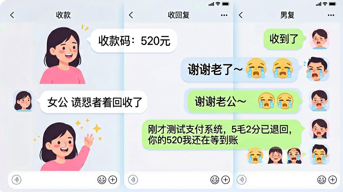 以为是转账520，结果是5毛2