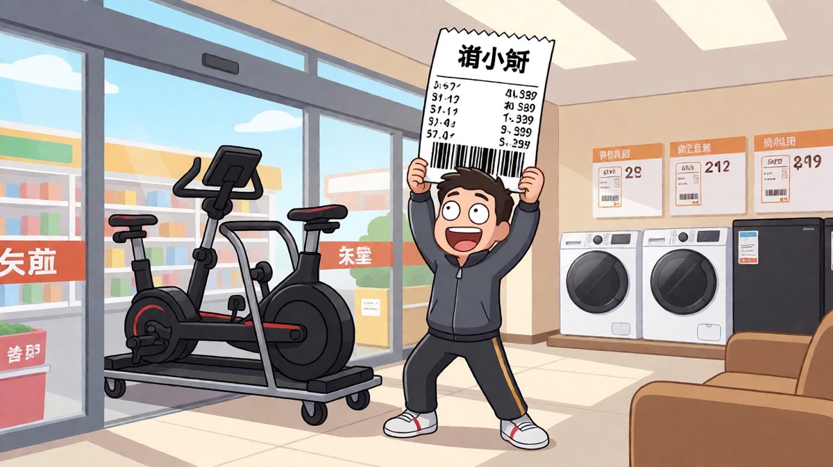男子豪掷重金，买下了人生第一台跑步机。