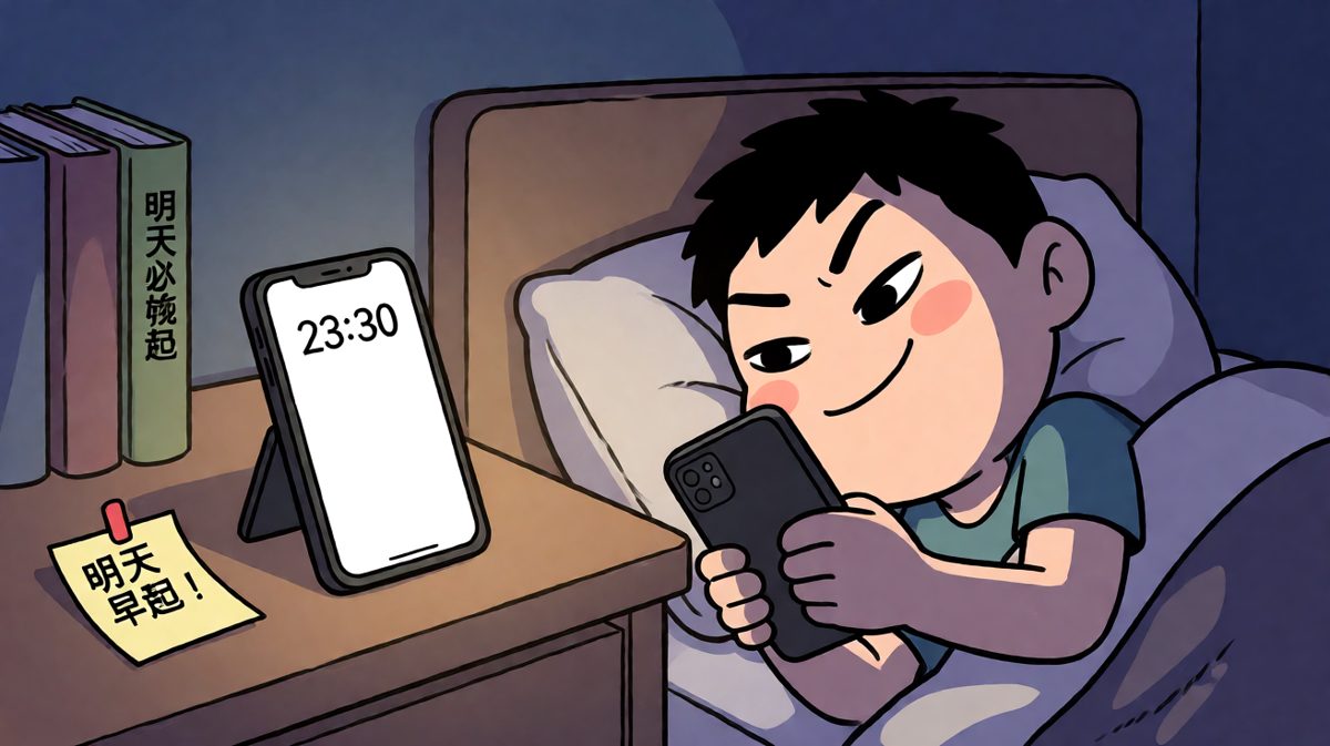 晚上信心满满：明天一定早起！