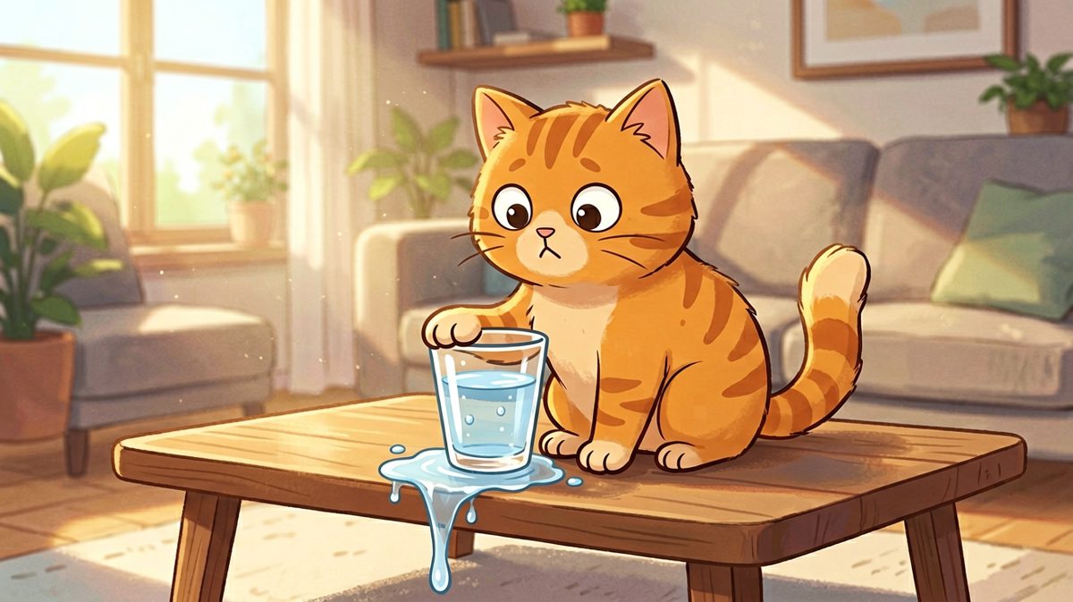 猫：我？一个优雅的喝水公民。