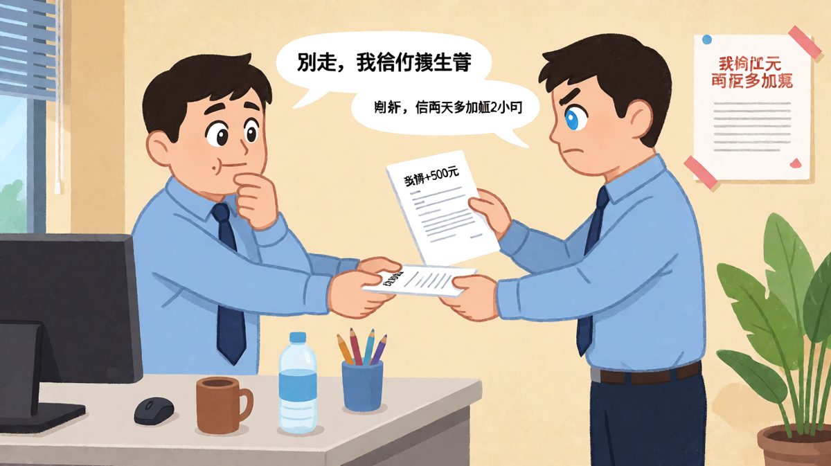 员工提离职，老板秒涨薪，结果加的是工时不是工资