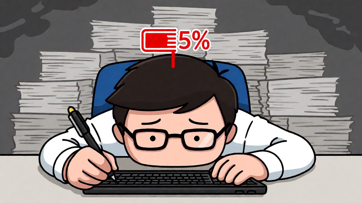 周一早晨的电量：已耗尽