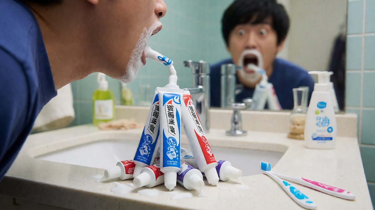 牙膏，你挤多了啊！