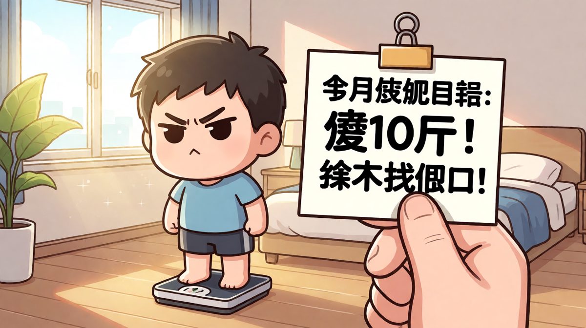 立下减肥flag，信心满满。