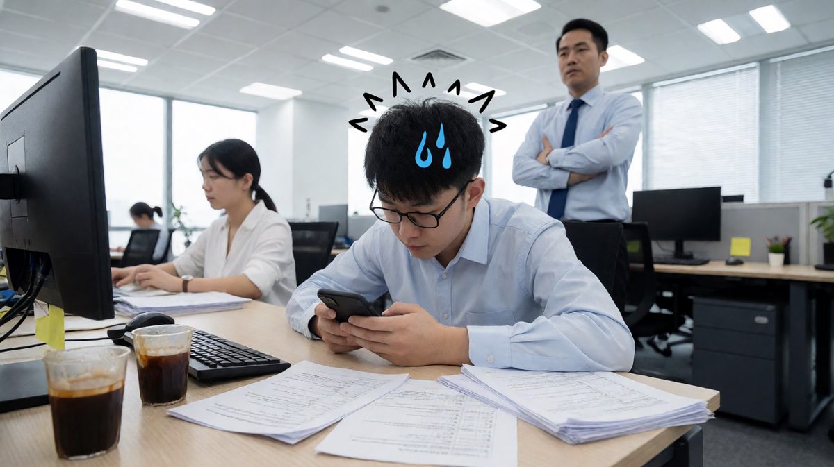 摸鱼被逮现场的窒息三秒