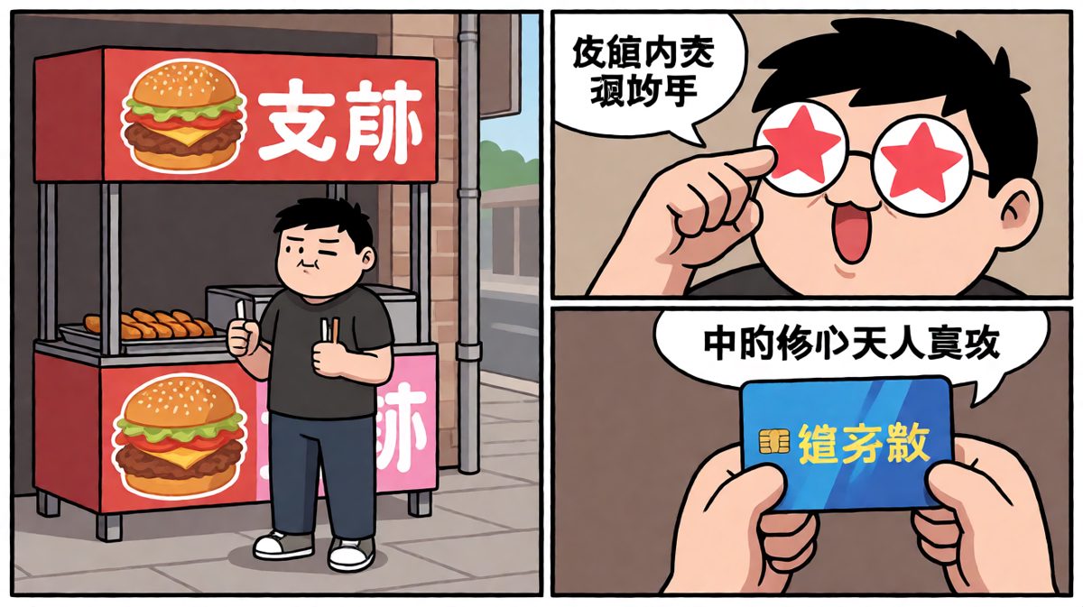 一个月后，美食的诱惑让主角的健身决心瞬间崩塌。