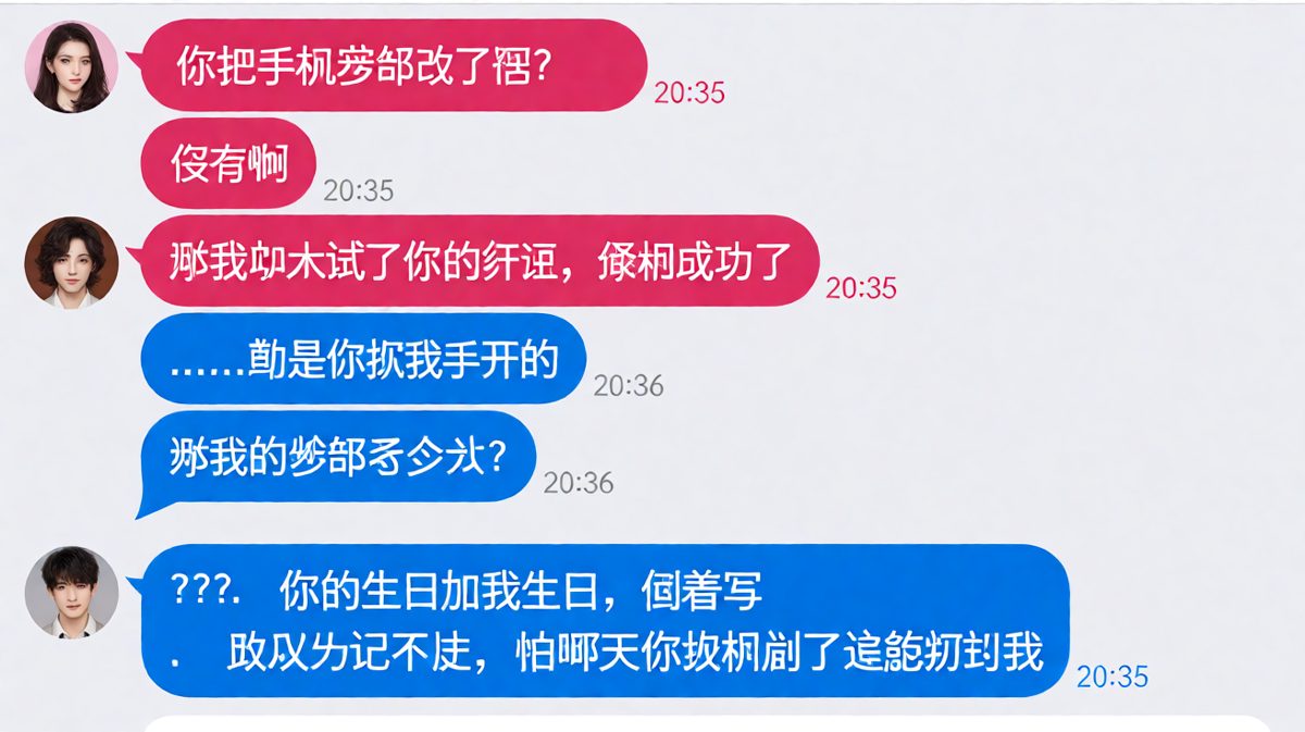 倒着写的密码，原来是为了方便被甩后找回自己