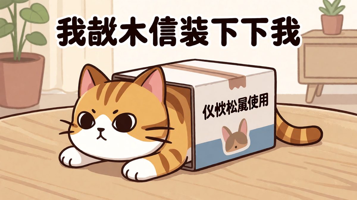 猫咪永远觉得这个箱子能装下它