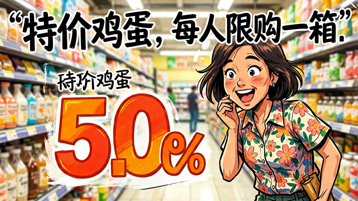 看到特价鸡蛋的大妈瞬间斗志昂扬