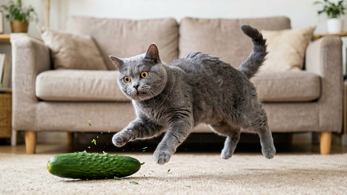 猫：谁家草地上怎么长出了一个绿色怪兽？！