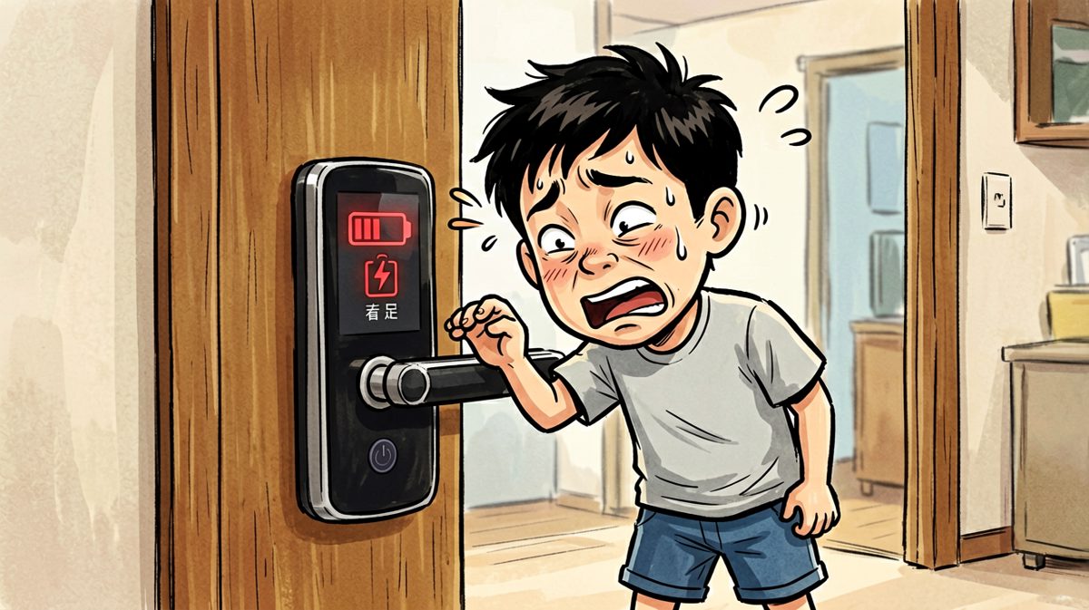 手机没电，门打不开……