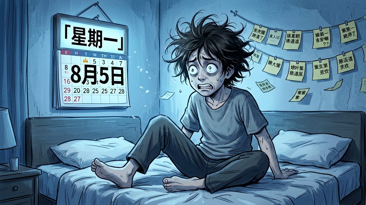 惊醒一看日历，以为是周一要迟到了