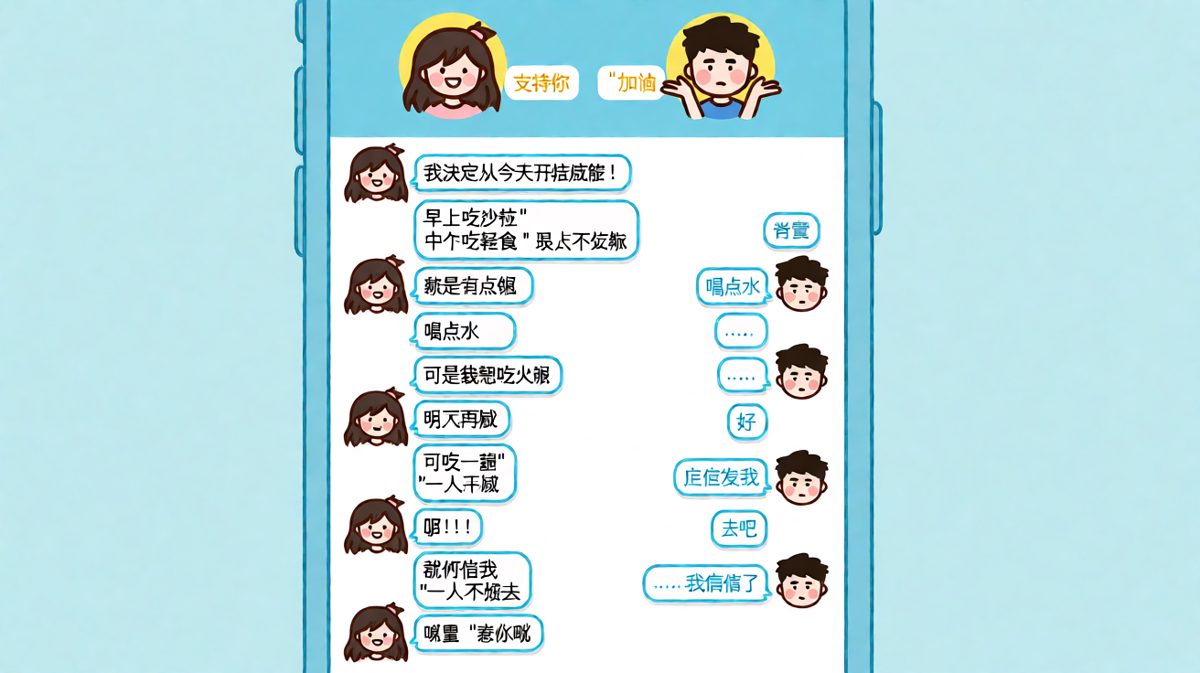 减肥第一天：发誓→动摇→妥协→后悔→被爱——标准流程