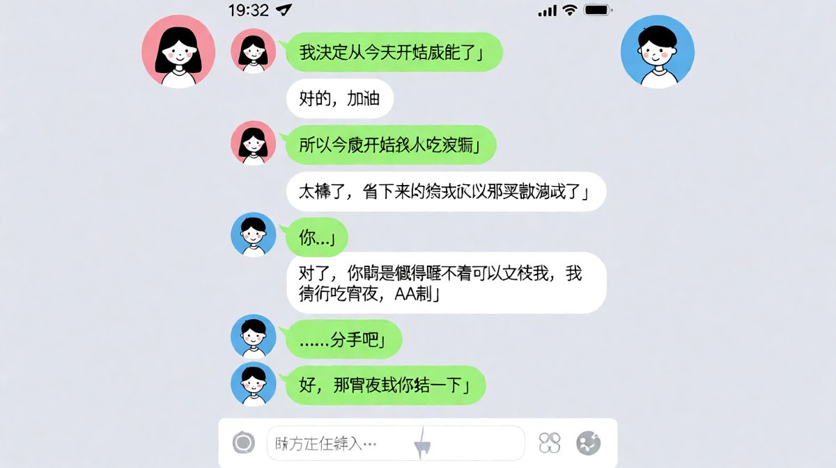 减肥计划被男生算盘珠弹到脸上