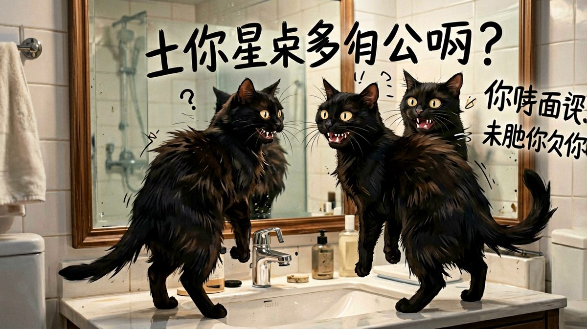 哪来的野猫敢挑衅我？等我搞清楚再打