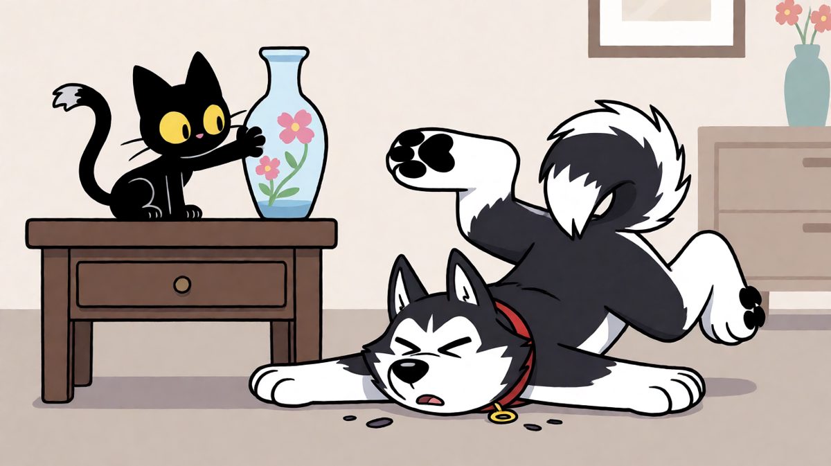 猫主子的甩锅艺术，汪星人的演技派时刻