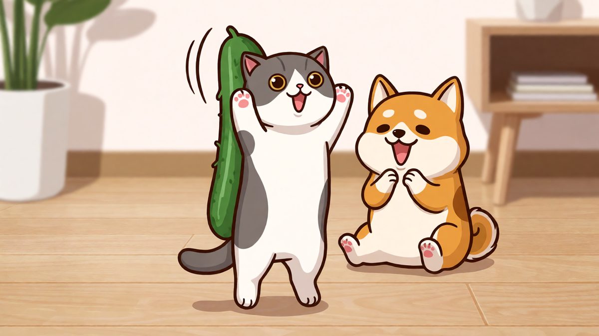 猫咪的黄瓜恐惧症，狗狗的欢乐观众席