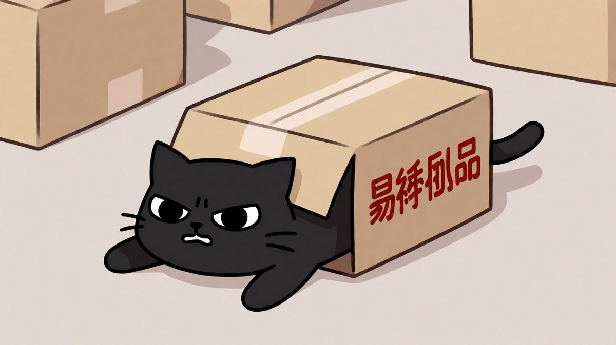 黑猫：箱子说它喜欢我，所以我必须住进去。