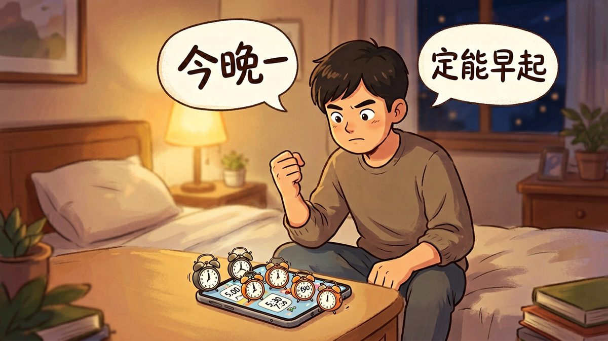 夜深人静，打工人立下早起Flag